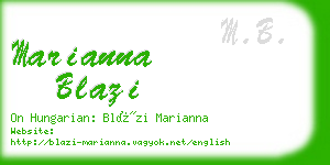 marianna blazi business card